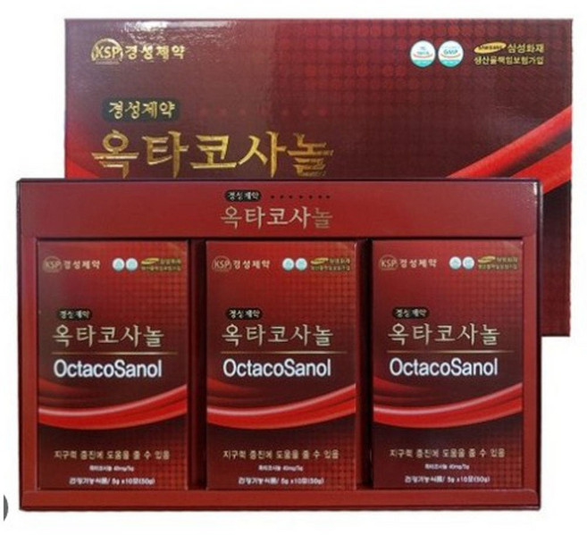 경성제약 옥타코사놀 건강기능식품 지구력 증진 300g 6케이스 (5g x 10포 x 6EA), 6박스