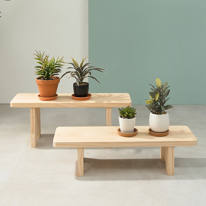 숲애 원목 화분대 다육이인테리어 선반 진열대 화분받침대 600 중형, 01_화분받침대 600, 중형(15cm)