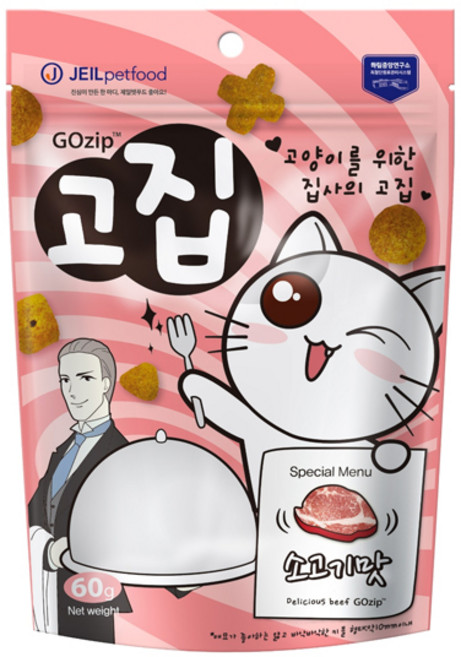 고집 고양이 간식 소고기맛 60g, 소고기, 1개