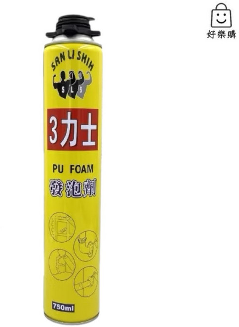 3力士 PU發泡膠 發泡劑, 1個, 專業發泡劑 750ml-需搭配專用噴槍