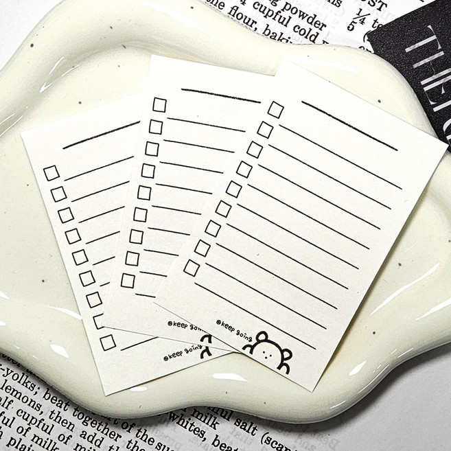 데일리 체크리스트 모조지 스티커 투두 계획, 1세트, 50매, A_체크리스트