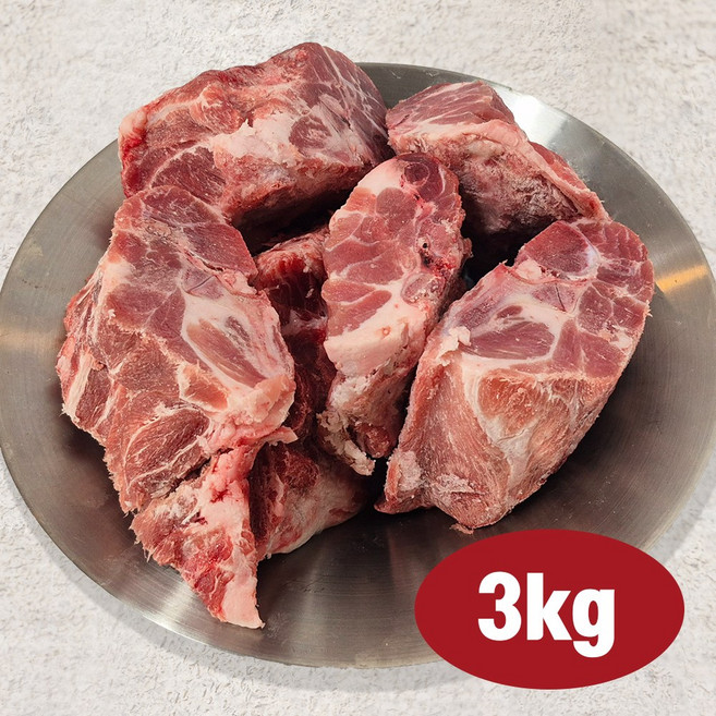살많은 돈목뼈 감자탕용 돼지목뼈 해장국용 미국산, 1개, 3kg