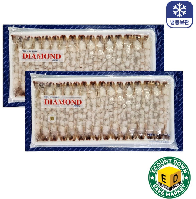 DIAMOND 흰다리새우살 40미 (냉동) 노바시 새우, 4개, 300g