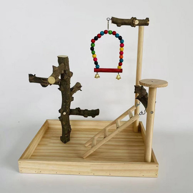 앵무새놀이터 새장 장난감 세트 빗창 횟대 날림장 용품 횃대 스트레스해소, 1개