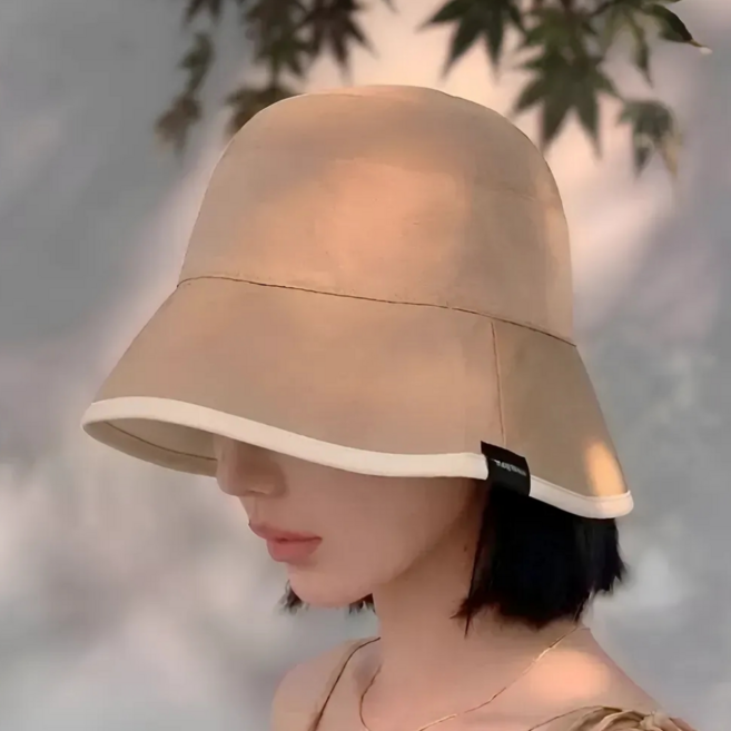 루네브 여성 벙거지 등산 모자 끈 버킷햇