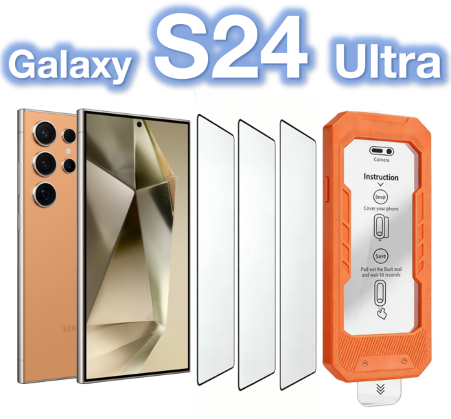 압도적 터치감 갤럭시 S26 울트라 S25 Edge S24 + 강화 강화유리 액정 보호 먼지완벽제거 3장, 3개