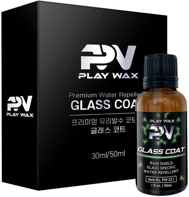 플레이왁스 글래스코트 유리발수코팅제 발수 코팅 30ml, 1개