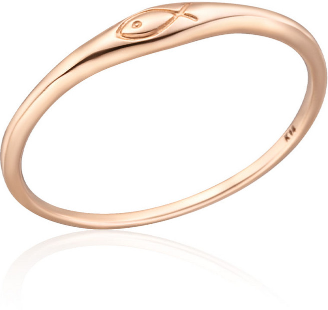 [비앤비골드]14K18K 볼륨 물고기 각인 반지 NPR26689