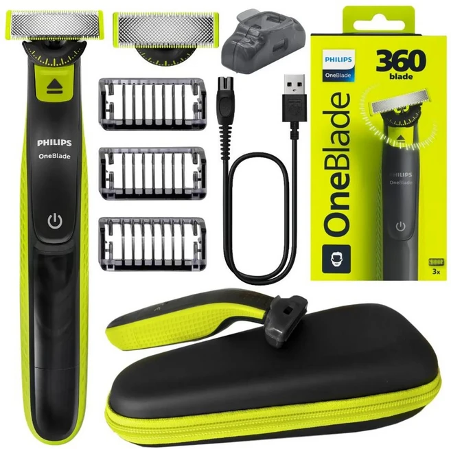 필립스 노렐코 원블레이드 하이브리드 수염트리머 전동 전기 면도기 QP2520 독일배송, Type 2 케이스, QP2724