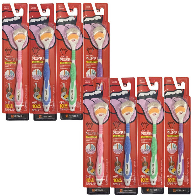 닥터이지스 혀크리너 색상랜덤, 8개