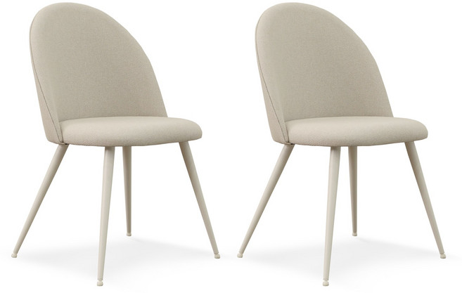 T-LOE 카페 인테리어 식탁 의자 2p, 오트밀 (무료배송)