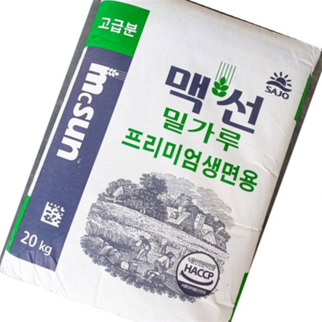 식당용 대용량 맥선 밀가루 고급분 프리미엄 생면용 20K, 20kg, 1개
