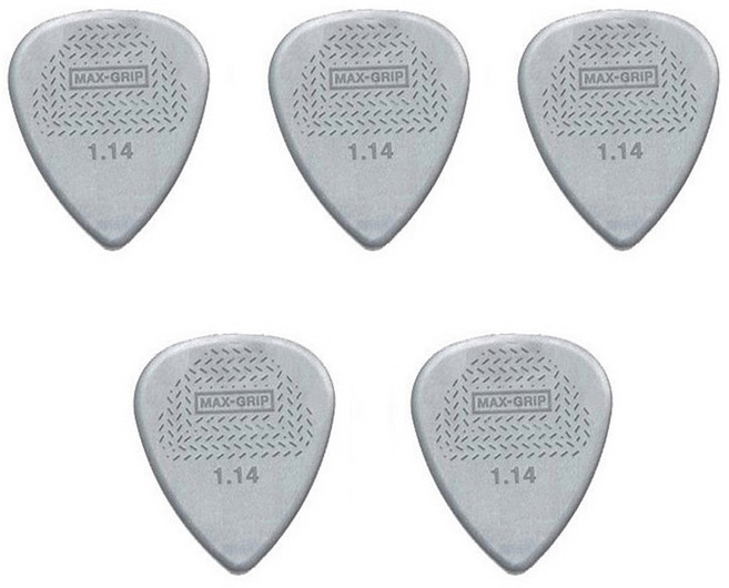 던롭 맥스그립 기타피크 1.14mm 5개, 1세트