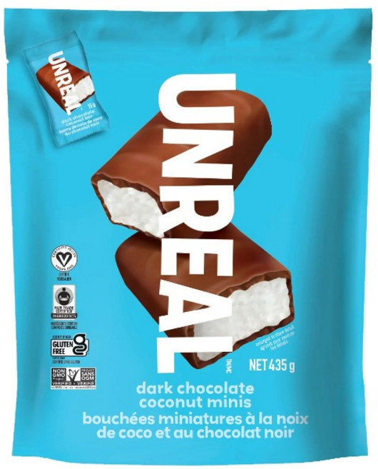 캐나다직구 언리얼 코코넛 미니 초콜릿바 29개입 UNREAL COCONUT MINIS 235G, 3개, 435g