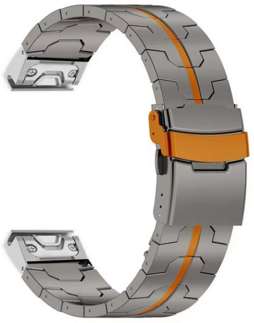 가민 Fenix 7 8 47mm Instinct 2X Solar Epix Pro 51mm 밴드용 티타늄 메탈 스트랩 퀵핏 22mm 26mm, [04] Titainium OR, [03] Quick Fit 22mm