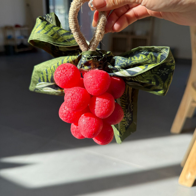 리치향 과일 모양 비누 창의적인 수제 식물성 비누 선물용 목욕 및 손 세정 비누, 붉은 리치[15개], 250g