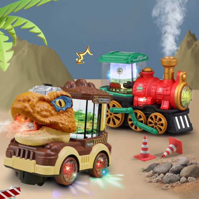 KC인증 코코다이노 코코트레인 공룡장난감 기차장난감 자동차장난감 분사스프레이, 코코트레인(기차), 1개