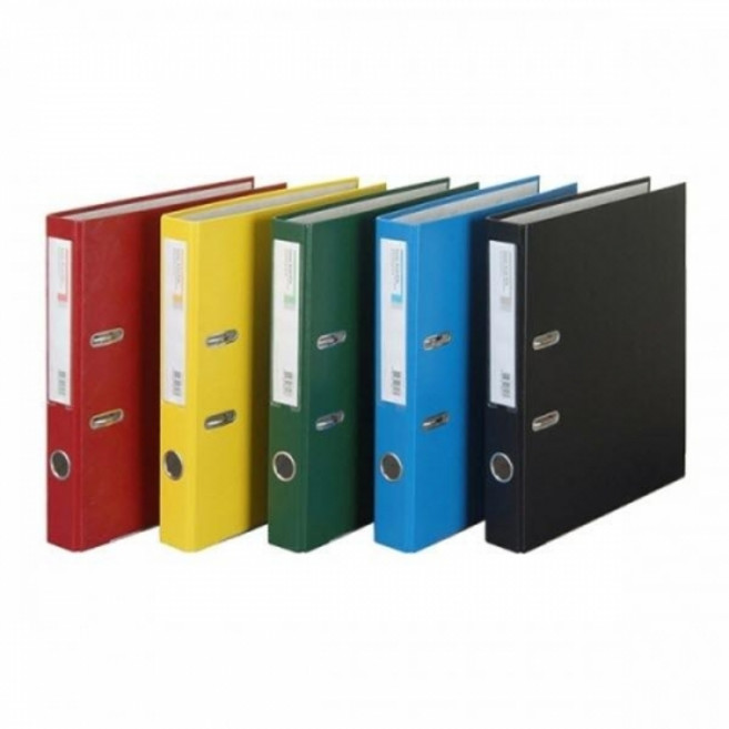 문화 바인더 B841-73 레버아치(합지)A4 2공5Cm 300매 홀간격80mm 권, 노랑색