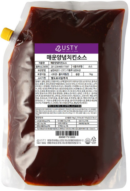 매운양념치킨소스, 1kg, 1개