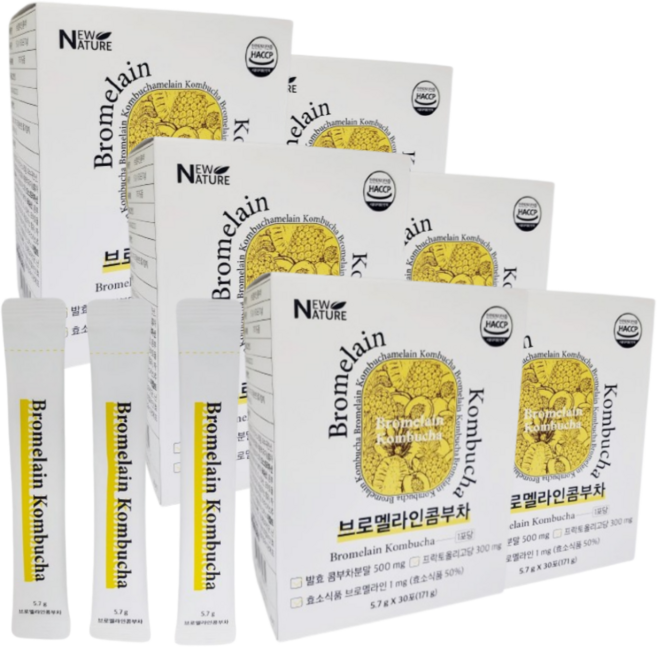 발효효소 브로멜라인콤부차 30포 x 3개 발효콤부차분말 효소식품, 6개, 171g