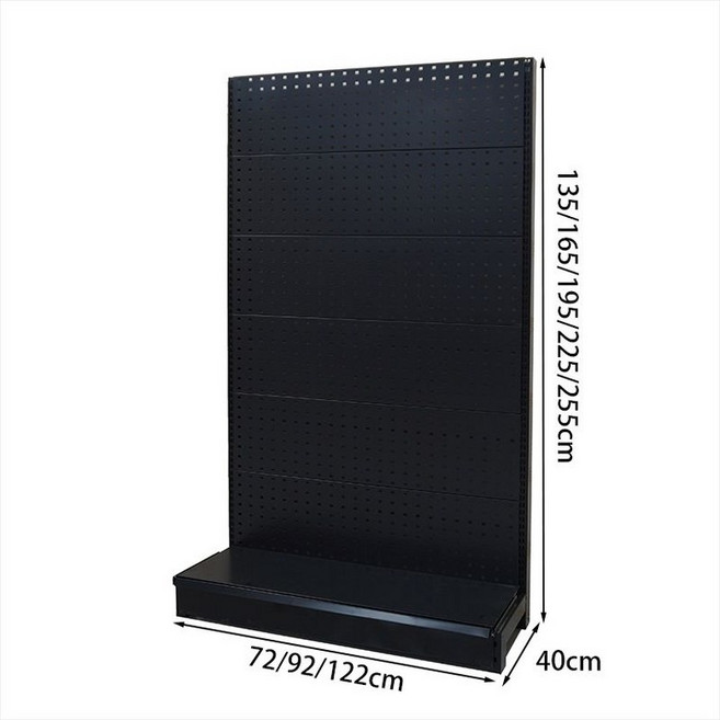 타공판 진열대 휴대전화 케이스 매대 철제 이동식, 사각 92x40x105 cm, 1개