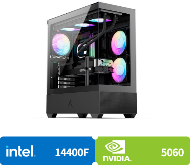 (컴퓨존) 조립PC 아이웍스X-0153 (코어 i5-14400F/DDR5 16GB/500GB/RTX 5060/OS 미탑재), Free DOS, 500GB, 16GB, 블랙