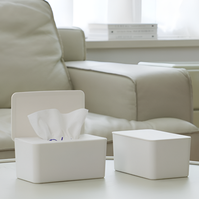 물티슈 보관케이스 디스펜서박스 화이트, 1개