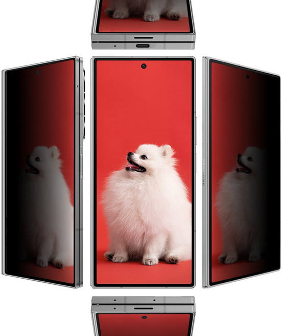 폴드 들뜸없는 강화유리 360도 사생활 액정 보호필름, 1개