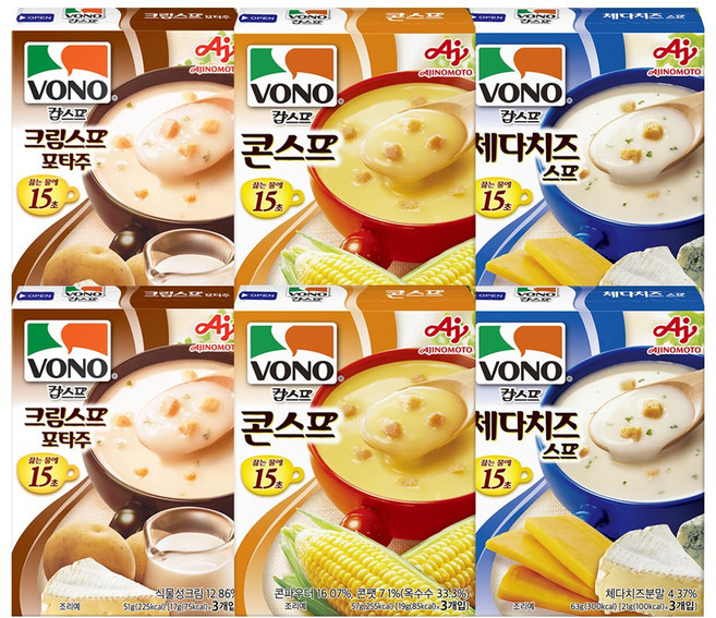 보노스프 컵스프 (콘스프2+포타주2+체다치즈2), 51g