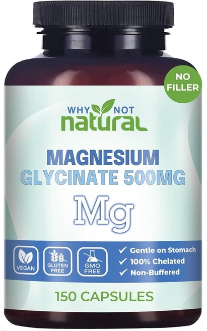 마그네슘 글리시네이트 500mg 고함량 150캡슐 5개월분 미국산 Magnesium, 150 카운트(1팩), 150정, 1개 - 쿠팡