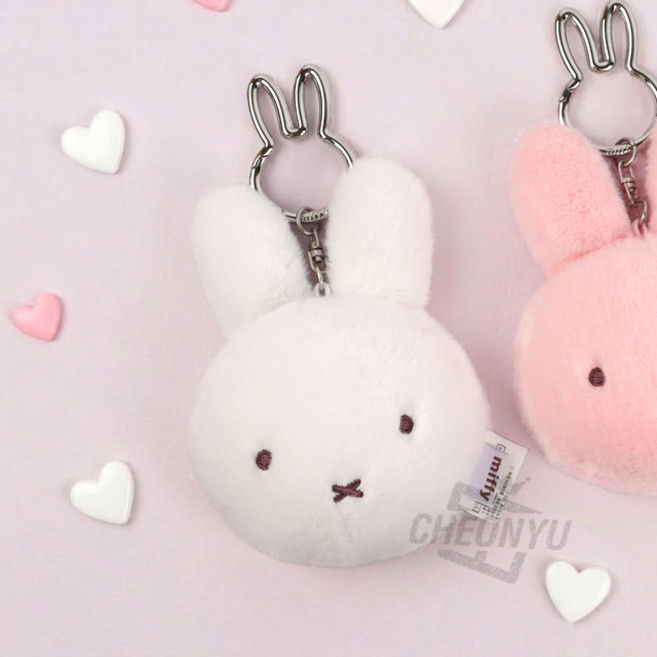 아이보리 미피 인형 거울 가방고리 열쇠고리 키링