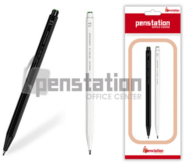 코쿠요 엔피츠 0.7mm 0.9mm 1.3mm 연필샤프 2개 세트, 1.3mm 블랙1개+화이트1개