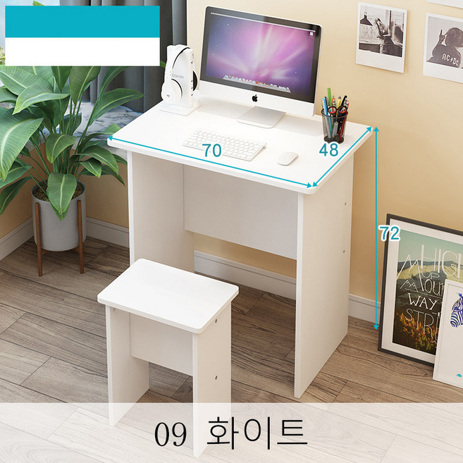 뉴타임즈13 컴퓨터책상 소형책상 학생경제형 혼자식책상 XT35 A18, 09 화이트