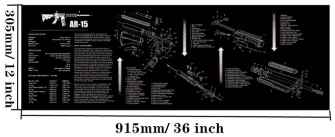 총기손질도구 꼬질대 ar15 ak47 glock 1911 gunsmith bench 패치 패드 용 청소 매트 disassembly 소총 수리 빌드 도구 키트 용품 총 청소, 1개
