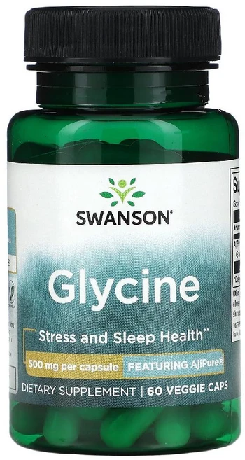 스완슨 글리신 500mg 60 베지캡슐, 1개, 60정 - 쿠팡