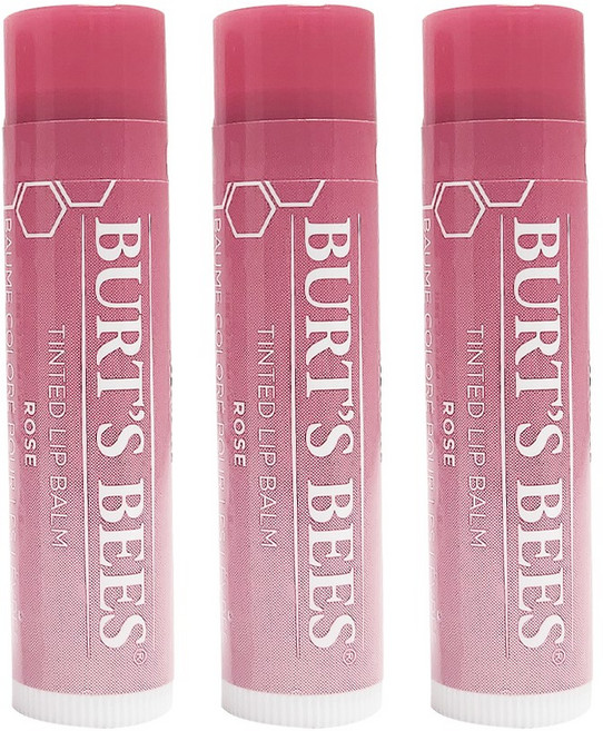 버츠비 틴티드 립밤, 로즈, 4.25g, 3개