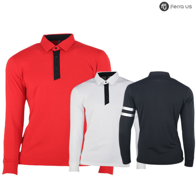 골프연습용품 골프용품 페라어스 소매실버 투라인 기모 티셔츠 CTMP2700WR9