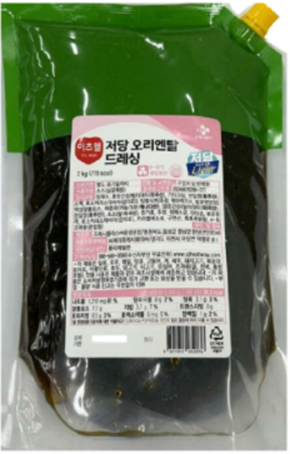 CJ 이츠웰 저당 오리엔탈드레싱, 2개, 2kg