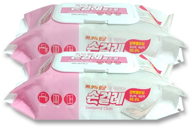 홈인더스트리 물걸레 청소포, 2개
