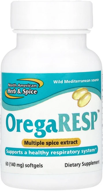 노스 아메리칸 허브 스파이스 오레가레스프 60 소프트젤 캡슐 North American Herb Spice OregaResp Softgels, 1개 - 쿠팡