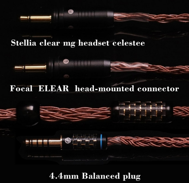혼케이블 n5005 케이블 Syrnarn 밸런스드 2.5 4.4 6.5 xlr clear celestee new focal elear 헤드셋 프랑스 유토피아 3.5mm 와이어, 4m, 4.4mm 밸런스드 플러그, 1개