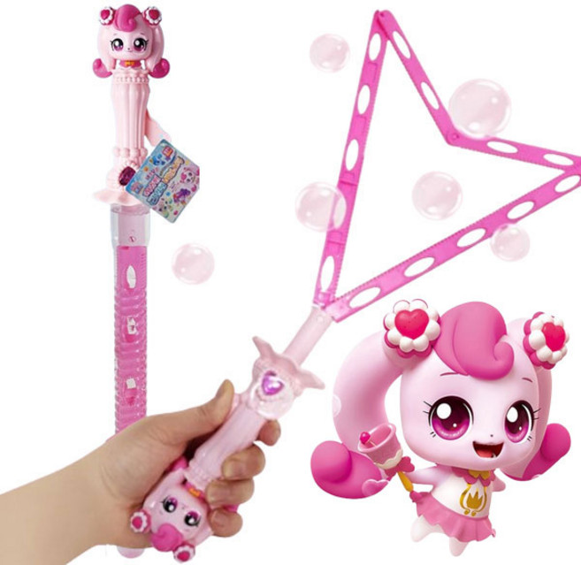 새콤달콤 캐치티니핑 하츄핑 큰방울 버블스틱 티니핑 시즌4 장난감, 핑크, 1개