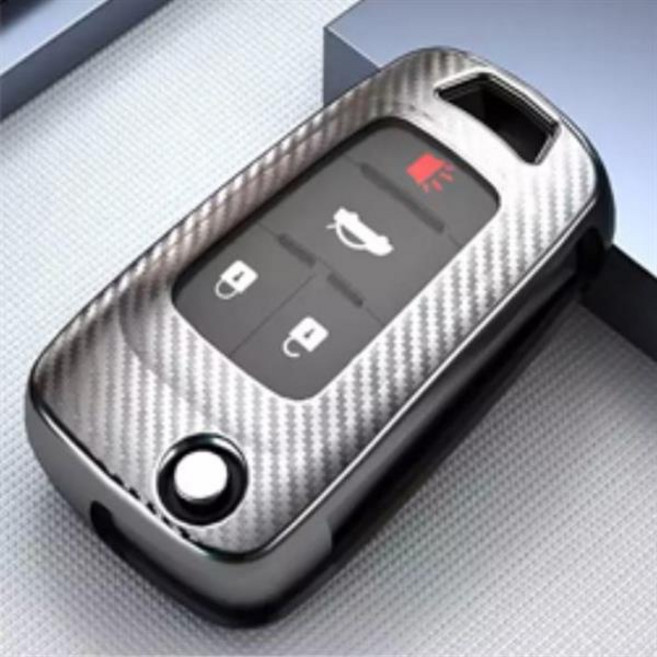 [모터스파이] 쉐보레 호환 키케이스 홀더 젤리 카본 TPU 말리부 트레일블레이저 트래버스 스파크 크루즈 카마로, 구형 실버