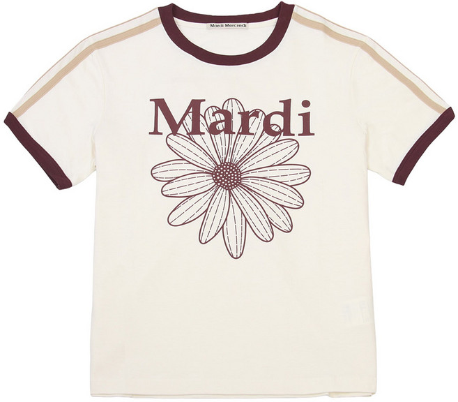 Mardi Mercredi 雛菊美式風格修身短袖T恤