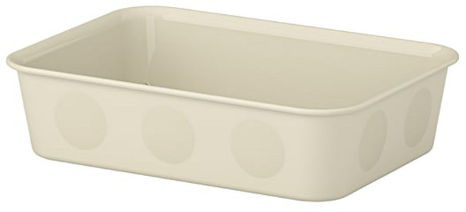 [이케아] NOJIG 노이그 정리함 플라스틱/베이지 15x20x5 cm 004.681.06, 1개