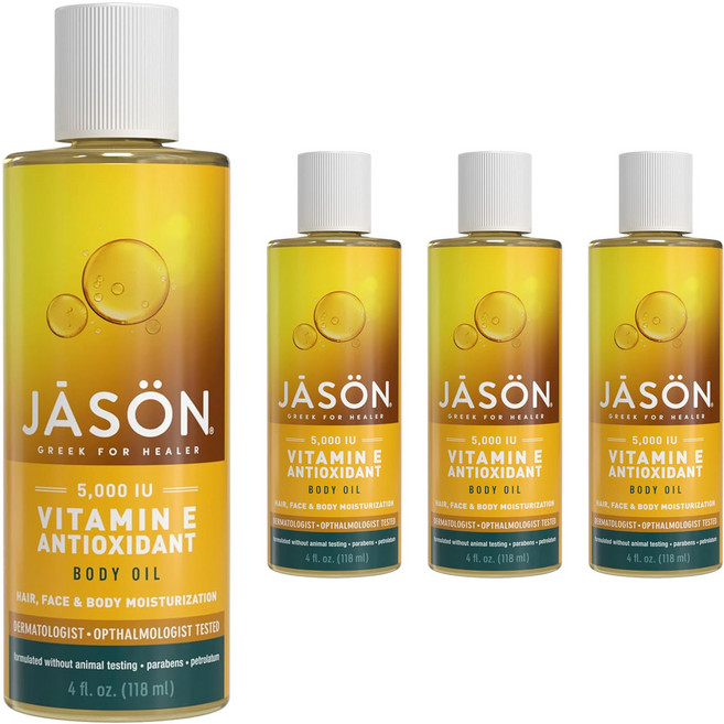제이슨네츄럴 비타민 E 스킨 오일, 118ml, 4개