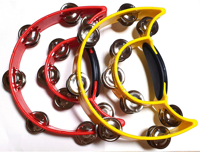 탬버린 40징글 고급형 7080라이브 노래방 단란주점 파티룸 행사 업소 필수품, 고급형 빨강+노랑 세트