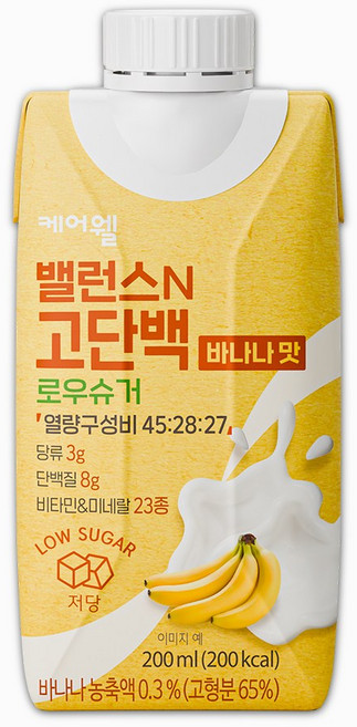 케어웰 밸런스N 고단백 바나나맛, 200ml, 60개
