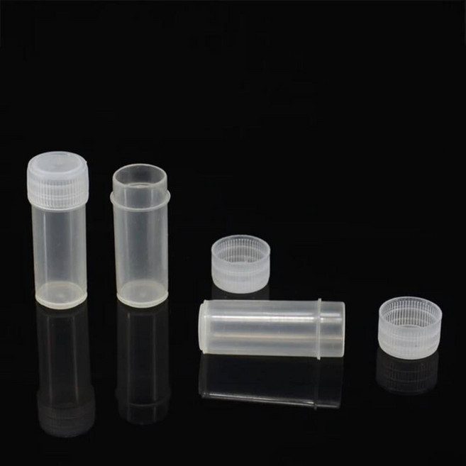 스프레이 5ml 플라스틱 병 샘플 용기 5g 작은 배럴 바이알 알약 액체 분말 캡슐 보관 포장 50 개 [호환], 공간