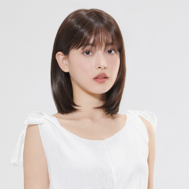 클립스 여성 단발 머리 가발 보브컷 시스루뱅 통가발_니나, 내츄럴 브라운(Natural Brown), 1개